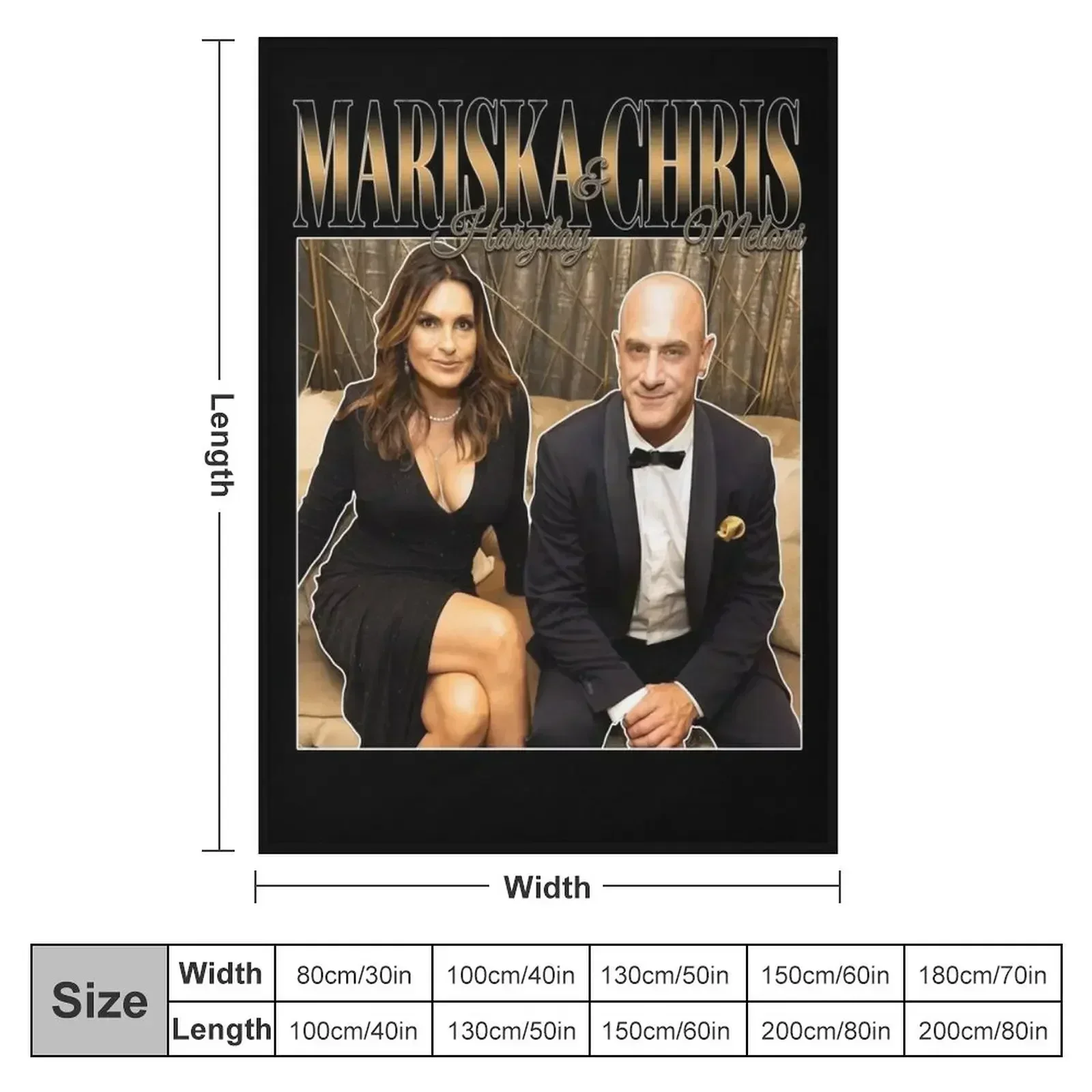 Mariska Hargitay and Chris Meloni Chriska at the Emmys vol 2 90s Inspired Throw Blanket for winter Shaggy decorative Blankets