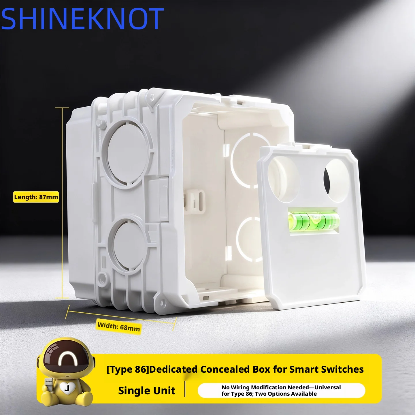 

Умный выключатель Shineknot: Углубленная монтажная коробка типа 86, увеличенная распределительная коробка, скрытая монтажная коробка для выключателей и розеток
