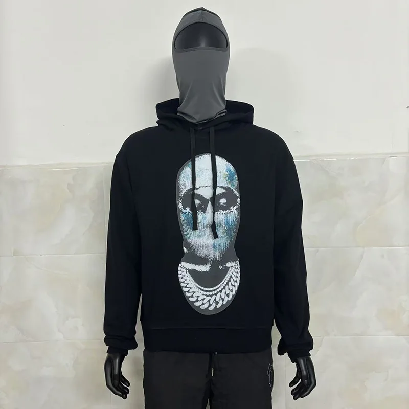 24fw Autumn And Winter IH NOM UH NIT Hoodies Men Woman Masked Print Casual Loose Pullover Sweatshirts