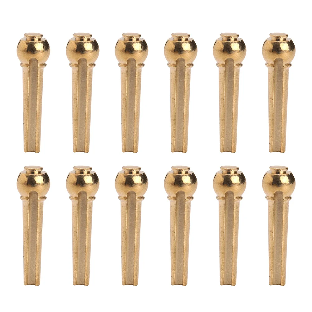 12 Pcs Guitar Brass String Nail Trustworthy Pegs Accessories Bridge Pin Fixing for Tuning Fine Workmanship