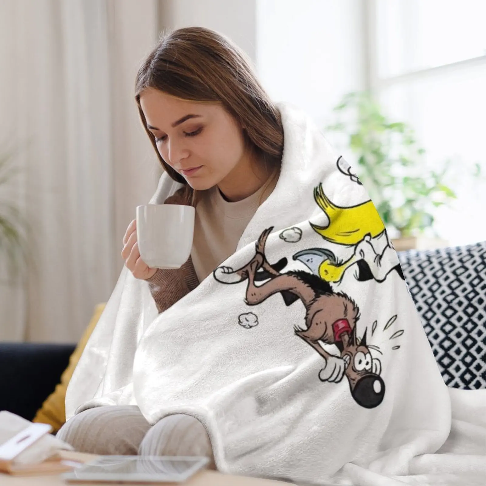 لاكي لوك رمي البطانيات والبطانيات الفاخرة ريتروس الفانيلا