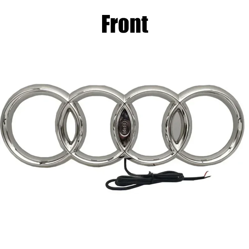 LED شعار ضوء سيارة الجبهة الخلفية الجذع شعار ملصق الديكور الخارجي لأودي A3 A4 A5 A6 Q5 RS5 A4L Q3 A8 شارة الشارات