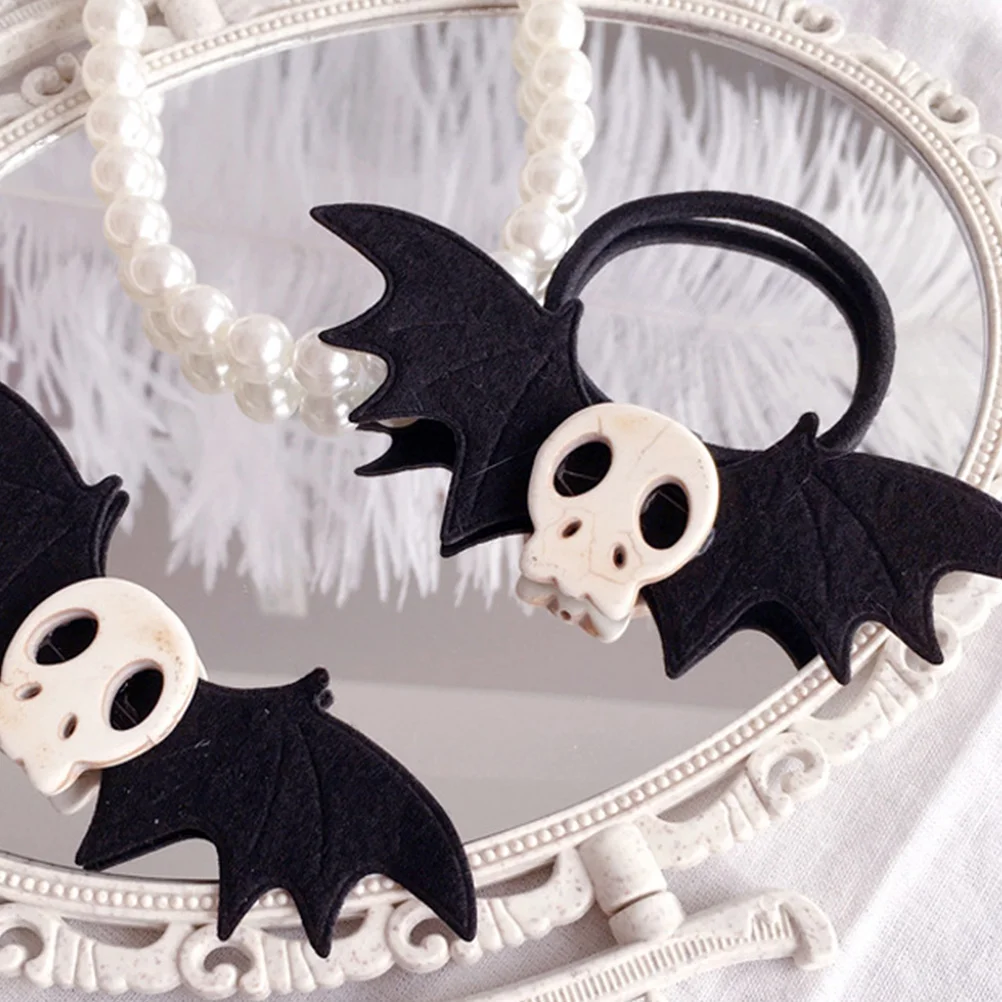 

4pcs Scrunchies Elastic Hair Ties for Girls Scrunchies For Hair Women Halloween Bat Design Durability Comfort
