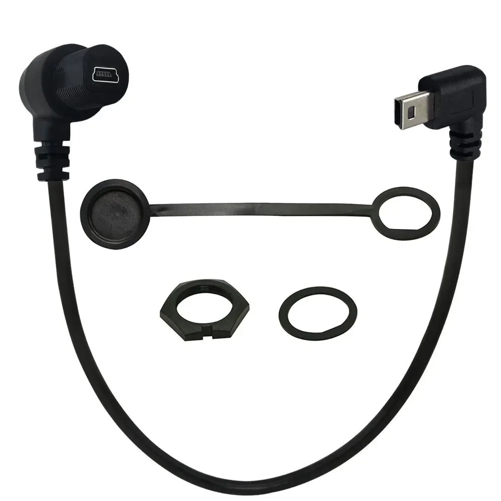 Mini 5Pin Male to Female AUX Flush Panel Mount Extension Cable for Car Truck Boat Motorcycle Dashboard.mini USB Extension Cable