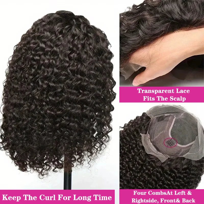 مجعد بوب الباروكات شعر الإنسان موجة عميقة 13x4 HD الدانتيل الباروكة الأمامية البرازيلي قصيرة بوب الدانتيل الجبهة 4x4 5x5 إغلاق شعر مستعار 250% للنساء #2