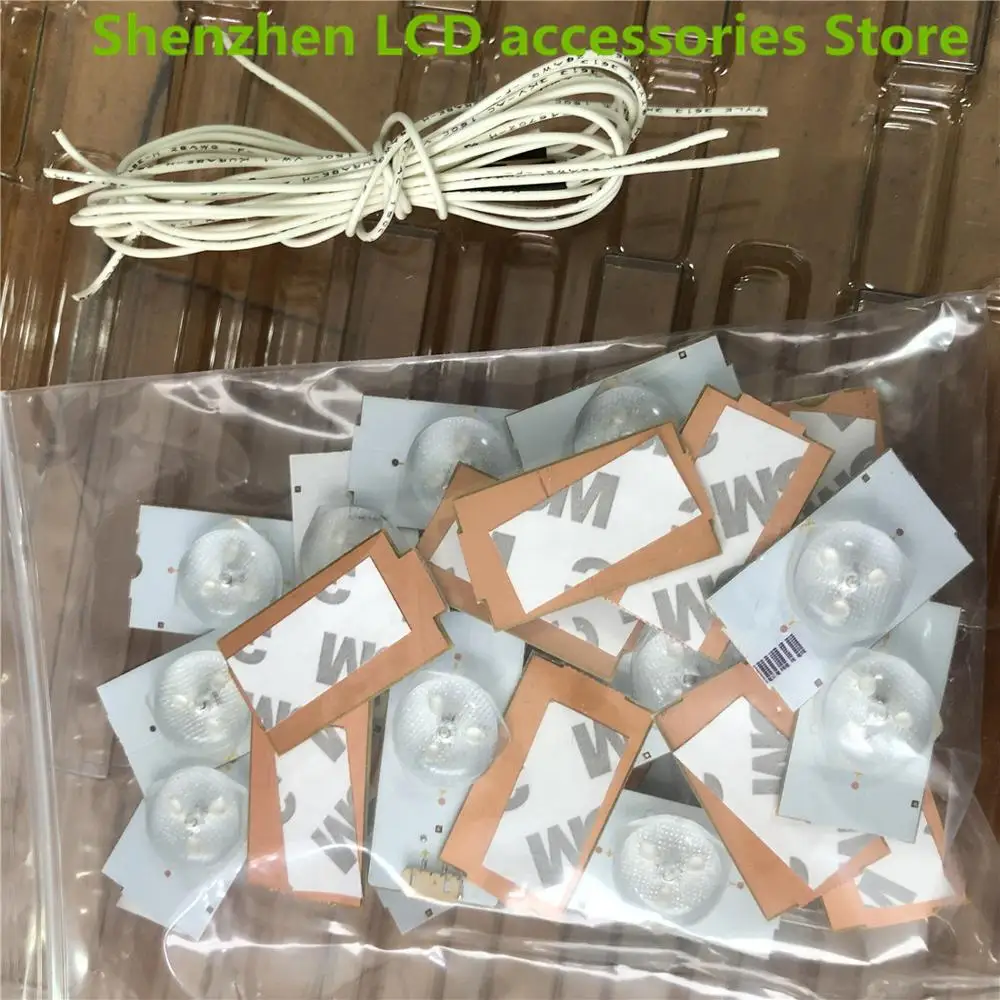 40 أجزاء/وحدة ل konka 3 فولت عدسة الكريستال السائل التلفزيون تجديد LED LED حامل مصباح 32 بوصة-65 بوصة مجددة LED حامل مصباح