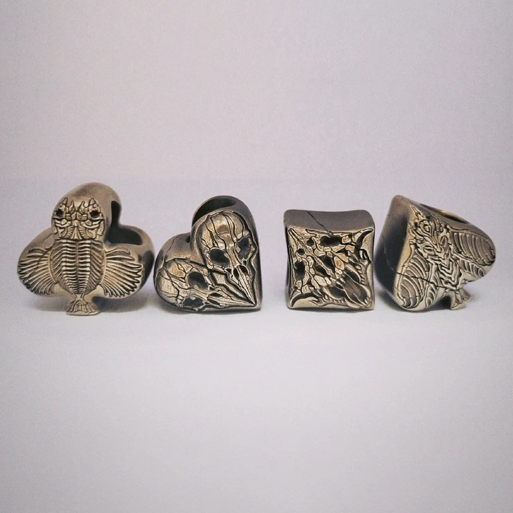 

Четыре лепестка из латуни S925, креативный нож из бисера, EDC, уличный инструмент, кулон, украшение из паракорда, брелок для кемпинга, рюкзак, подвеска