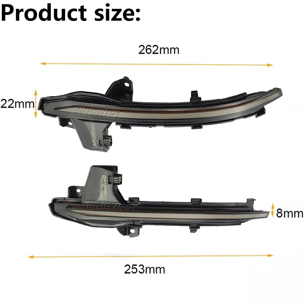 Dynamic Scroll LED Turn Signal Light Sequential Rearview Mirror Indicator Blinker Light For Audi A6 C8 4K A7 4K8 A8 D5 2018 2019 - view 6