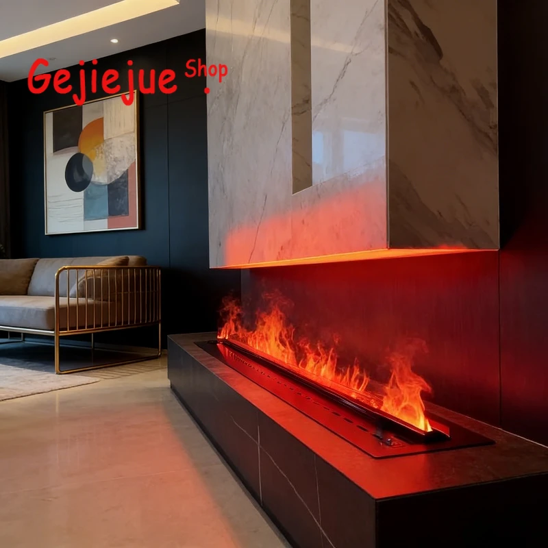 

3D Atomized Colorful Flame Fireplace,Realistic 3D Flame Effect with Mist Humidifier,Ultrasonic Mist Fireplace Fake Fireplace