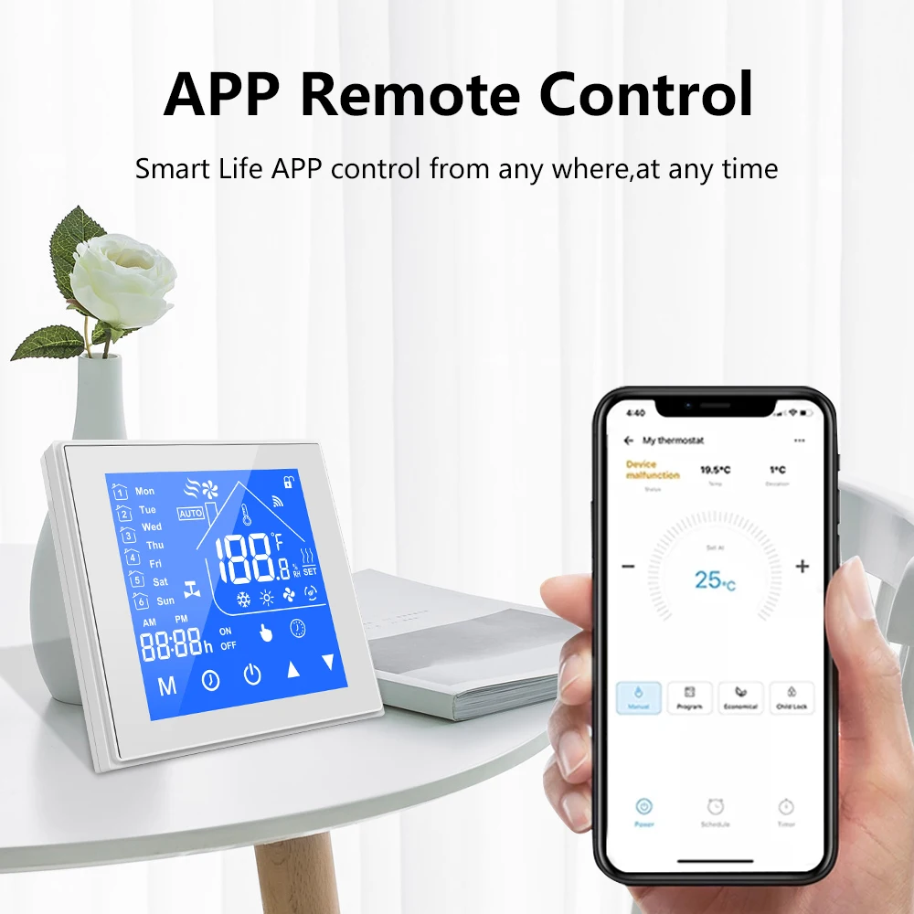 For Tuya Smart WiFi Thermostat Heating Water/Gas Boiler Electric Floor Thermostat Room Temperature Controller Alexa Google Home