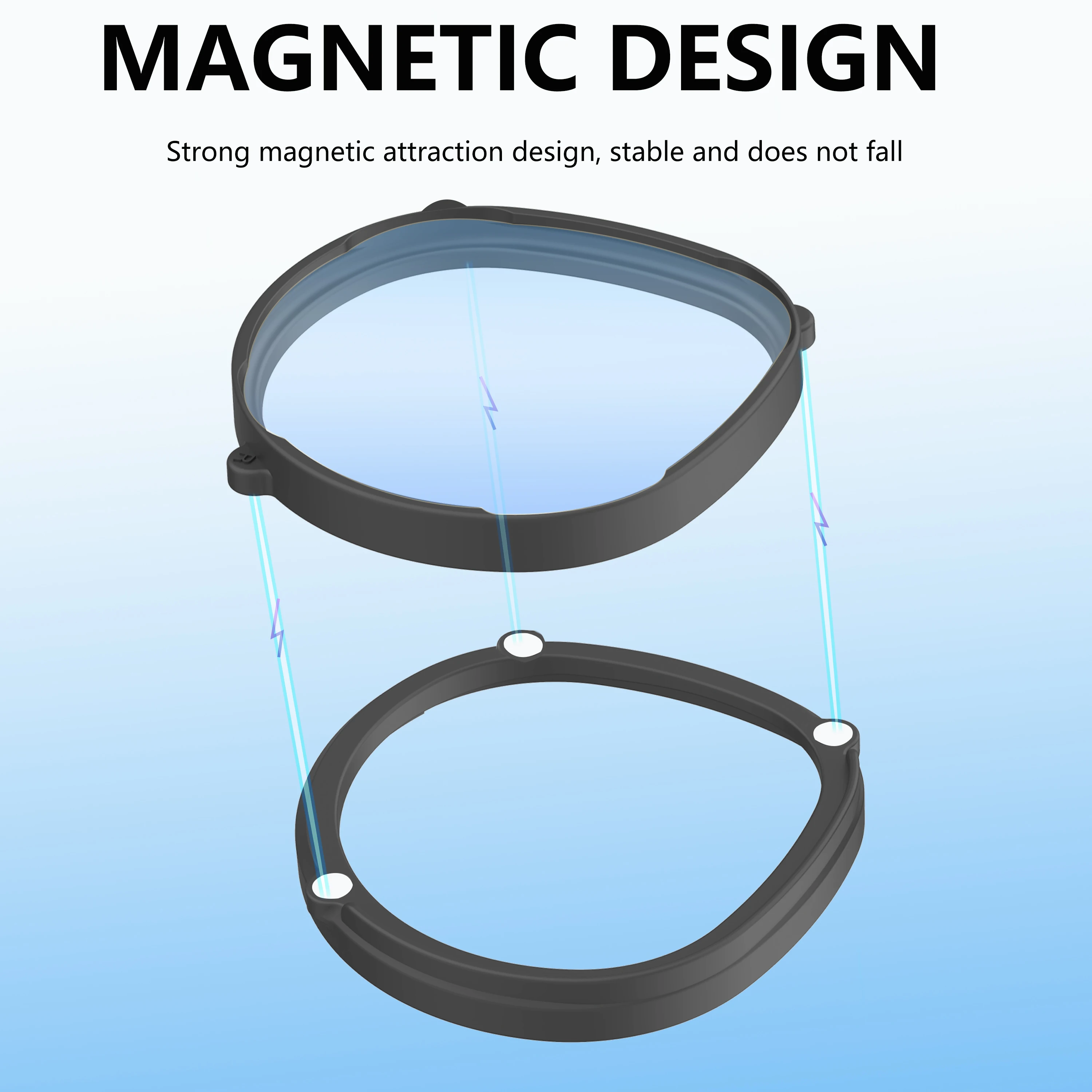 Magnetic VR lens Eyeglass Frame for Quest 3S/Quest 2 Optical Prescription Lenses Myopic For Oculus Quest 2 VR  Accessories