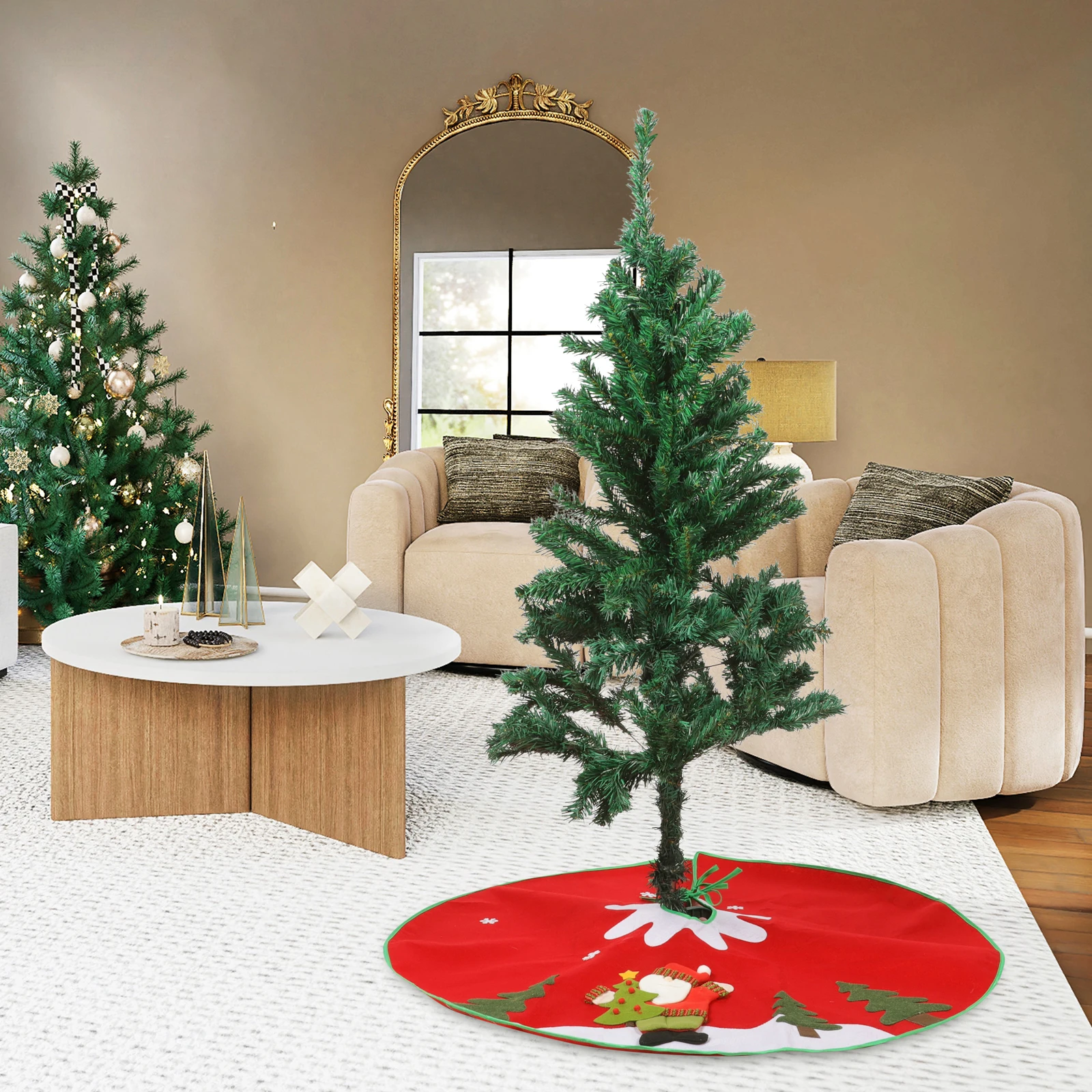 

1PC Christmas Christmas Tree Decor Accessory Skirt Elf Foot Decor Non woven Fabric Holiday nament Xmas Accessories