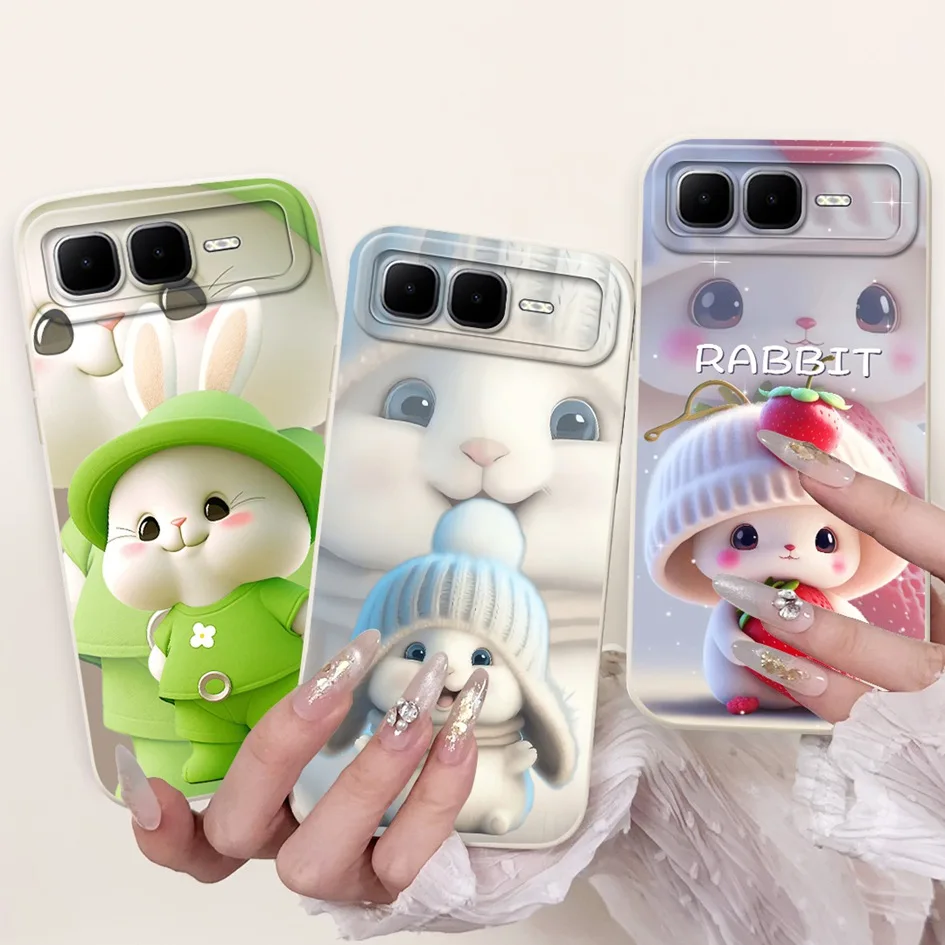 

Для Infinix Smart 10 Plus чехол X6725B противоударный чехол новый креативный мягкий силиконовый бампер с рисунком кролика для Smart 10 Plus Capinha