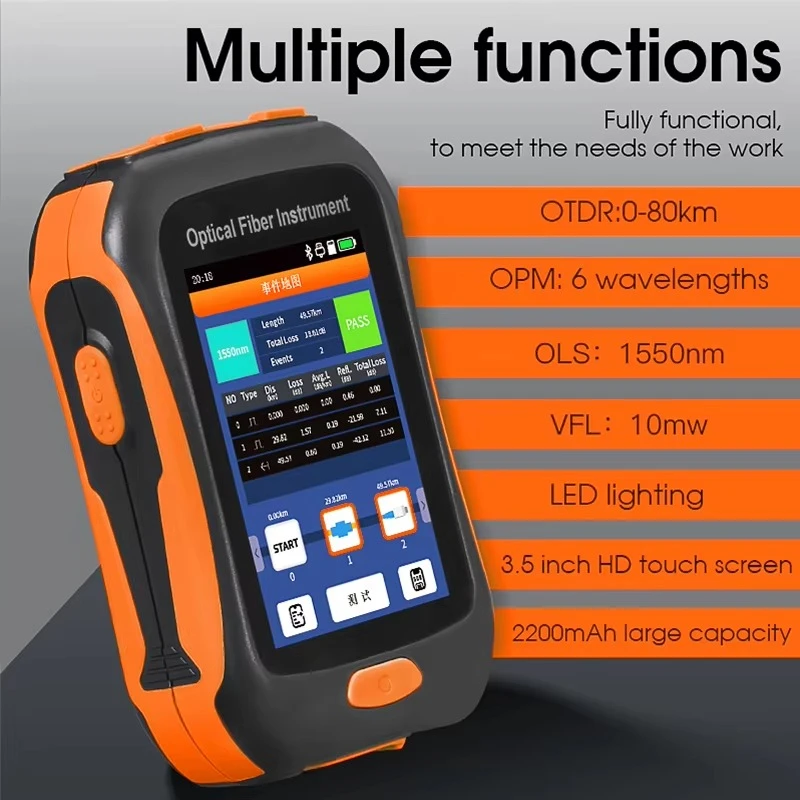 Summitek NK2800 Mini OTDR Meter Optical Time Domain Reflectometer Ftth Optical Fiber Tester with VFL OPM LS Event Map