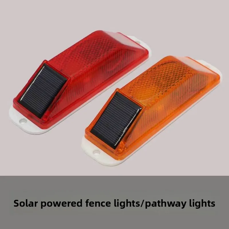 Guardrail Fence Construction Solar Warning Light Reflective Profile Waist Light Night Strobe Safety Beacon for Road Work