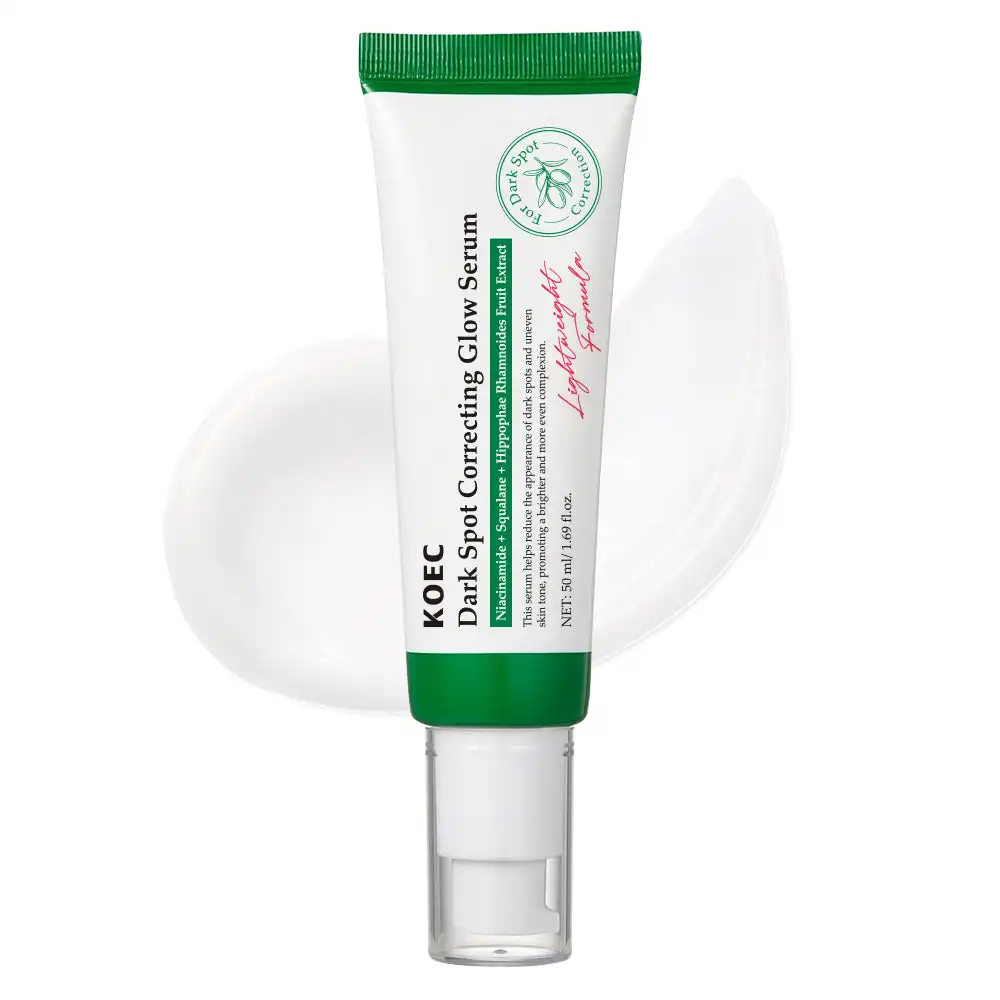 50ml KOEC Dark Spot Correcting Glow Serum Hydrating Soothing Brightening Even Skin Tone Improve Elasticity Niacinamide Squalane