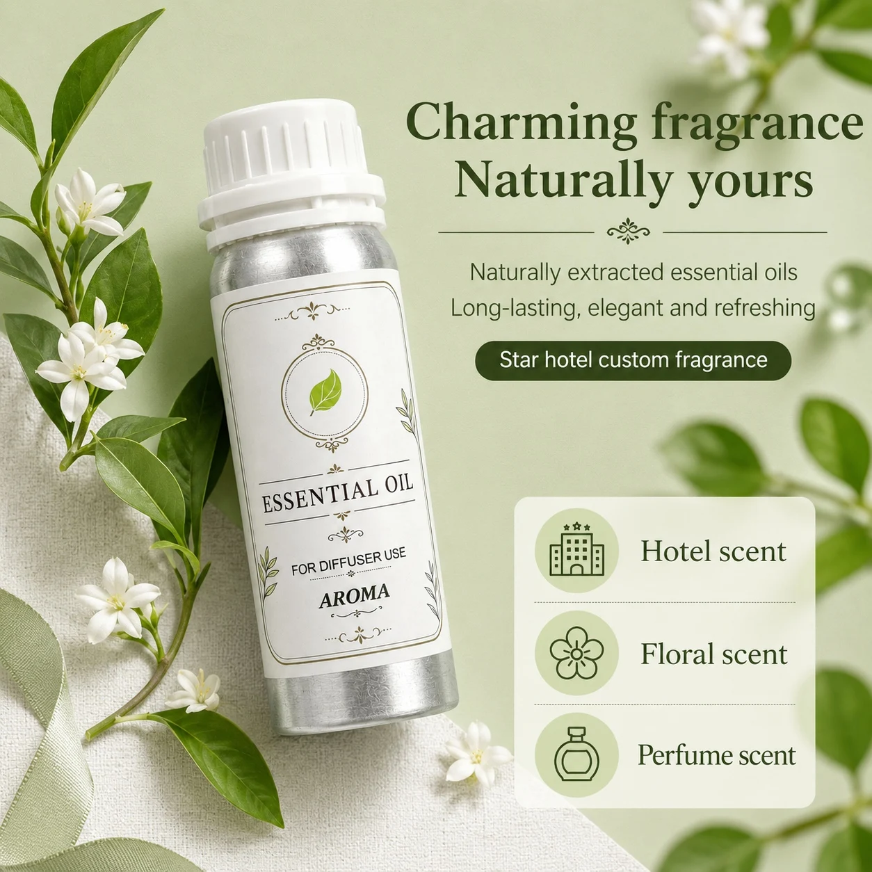 100ML Hotel-Duftöl Wasserloser Aroma-Diffusor Langanhaltender Duftöl-Lufterfrischer für Zuhause Büro Spa Schlafzimmer