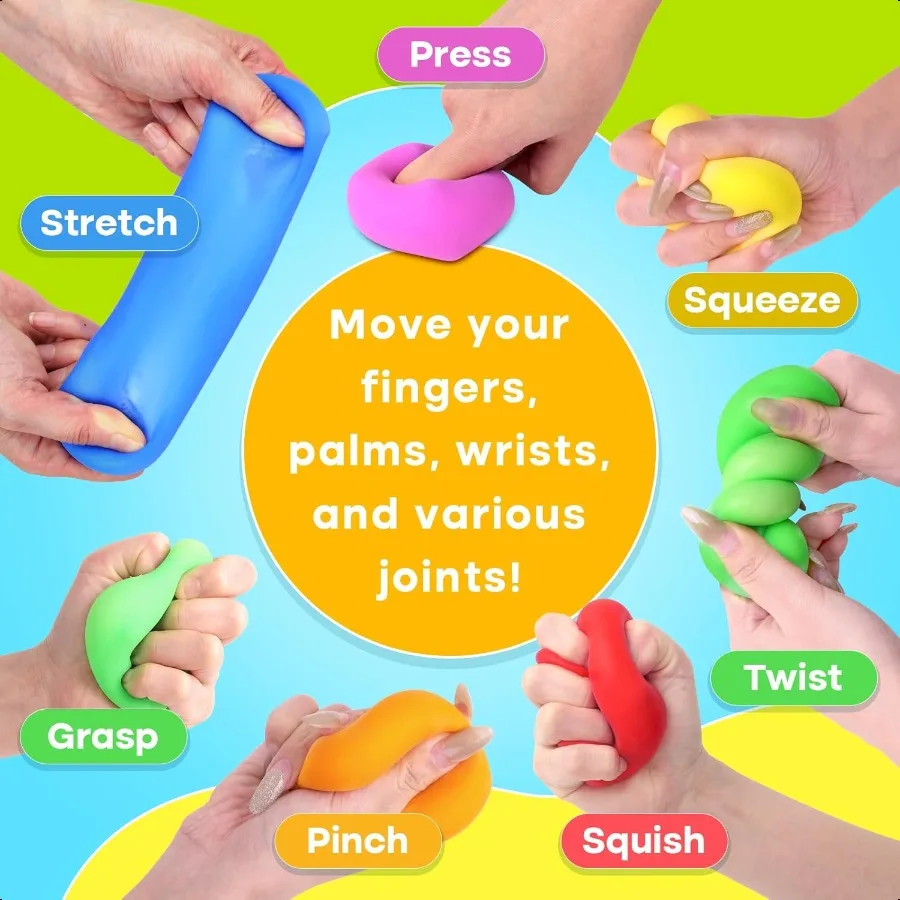Confezione da 24 mini cubi a vita lenta: giocattoli elasticizzati per alleviare l'ansia, giocattoli squishy per pasta, sfusi per la scatola dei premi in classe