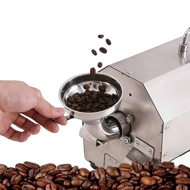 

Electric Coffee Roaster, 1200g Large Capacity, Commercial Coffee Bean Roaster, Quartz Heating Elements, Stainless Steel Body