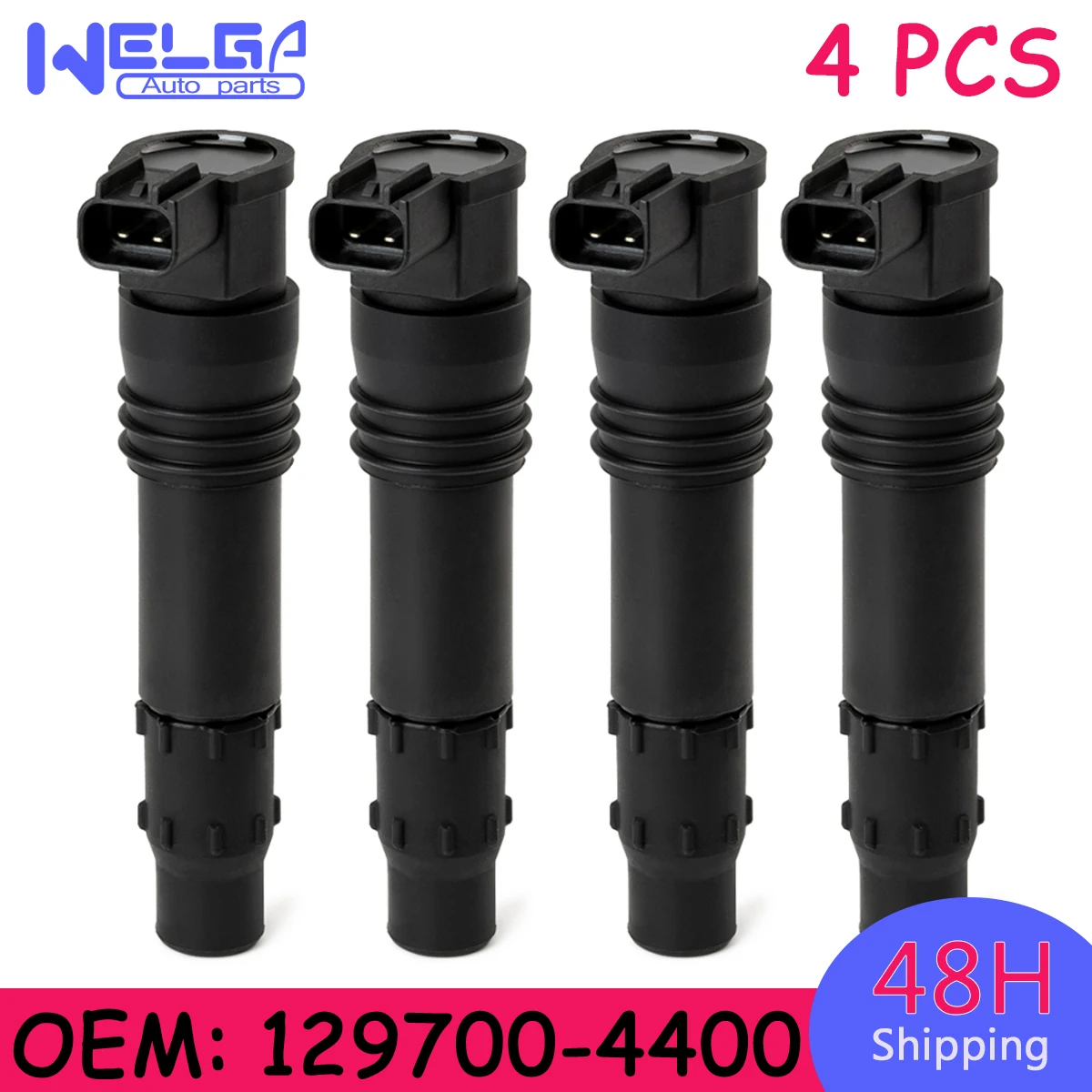 

4PCS 129700-4400 New Ignition Coils Packs For Suzuki Hayabusa GSX1300R 1300R GSF GSX 650F Bandit 650 1250 1999-2009 2011-2012