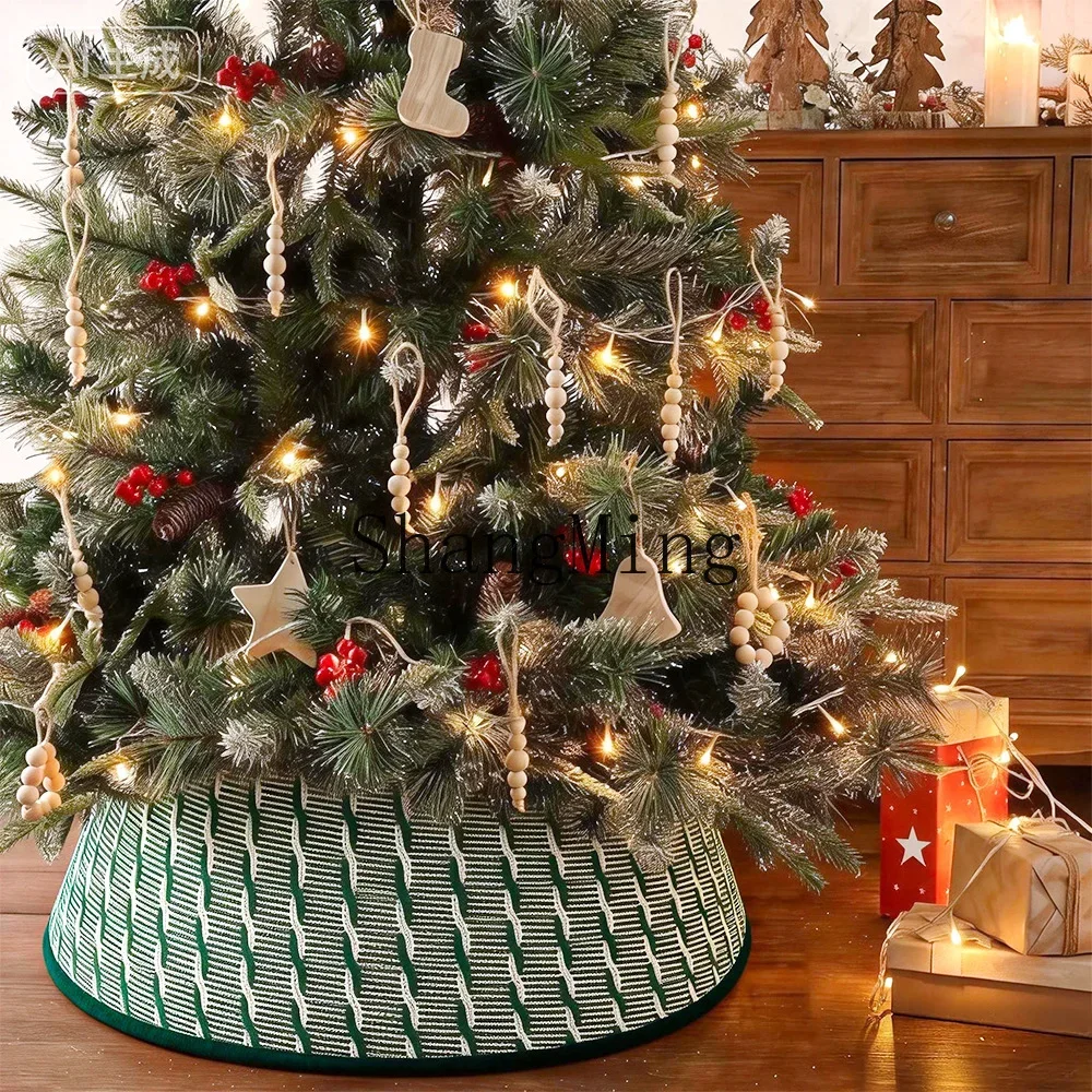 

CL new Christmas tree around Christmas tree base decoration knitted glass silk home Christmas tree