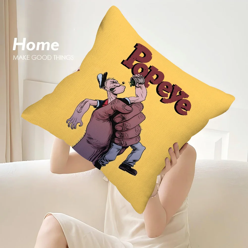 P-Popeye the SailorS Pillow Case Sofa Decorative Home Double-sided Print Plush Square Throw Pillow Covers Cushion Decor Cover