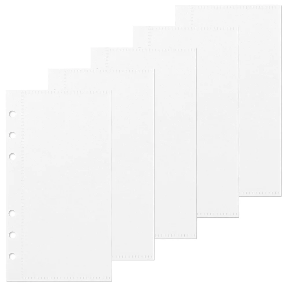 5 Pcs Size Binder Pockets Small Loose Leaf Money for Cash Saving Pouch Portable