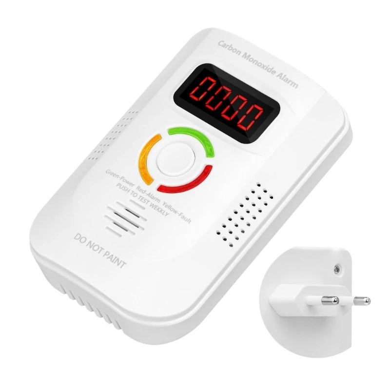 Y1UD Advanced CO Detection Device with Alerts Systems Home Safe Carbon Monoxide Alarm ABS for Indoor Air Quality assurances