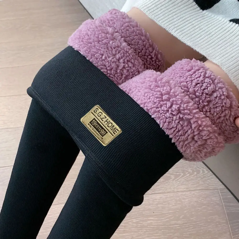 Autumn Winter Thick Fleece Lined Leggings Flexible High Waisted Winter Leggings Soft Thermal Leggings Women Girl