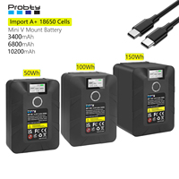 New Upgrade V Mount Battery V-Lock lithium battery for Type-C USB Micro pocket batteries for cameras smartphones laptops