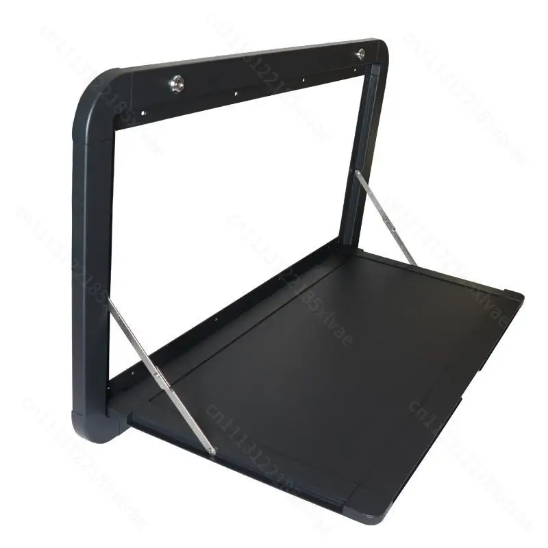 RV Out Folding Table White/Black Trailer-mounted External Dining Table Exterior Side-mounted Folding Motorhome Camping Table
