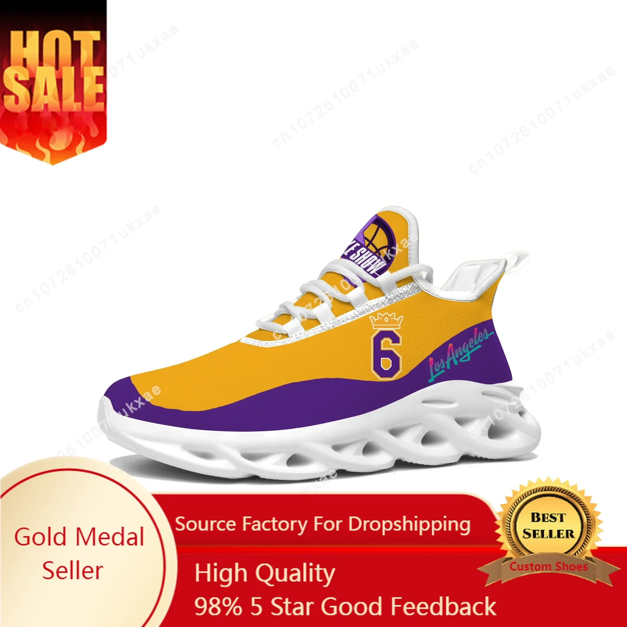 

Los Angeles Number 6 3 1 lake show Flats Sneakers Mens Womens Sports Running Shoes High Quality DIY Sneaker customization Shoe