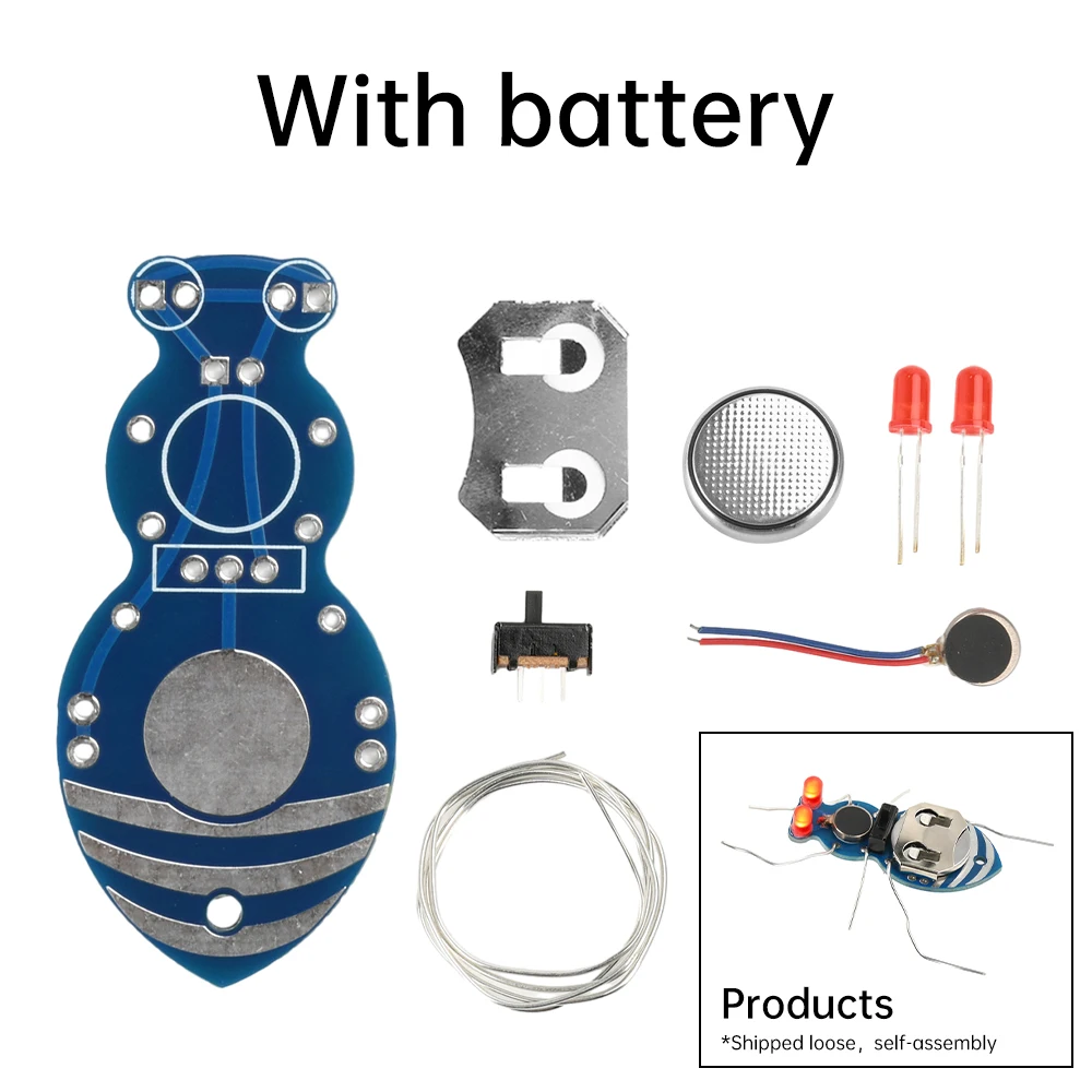 Electronic DIY Kits Insect shaped  Kit Photosensitive LED Light Beginner Learn Electrical Solder Fun Kit Handmade Gift