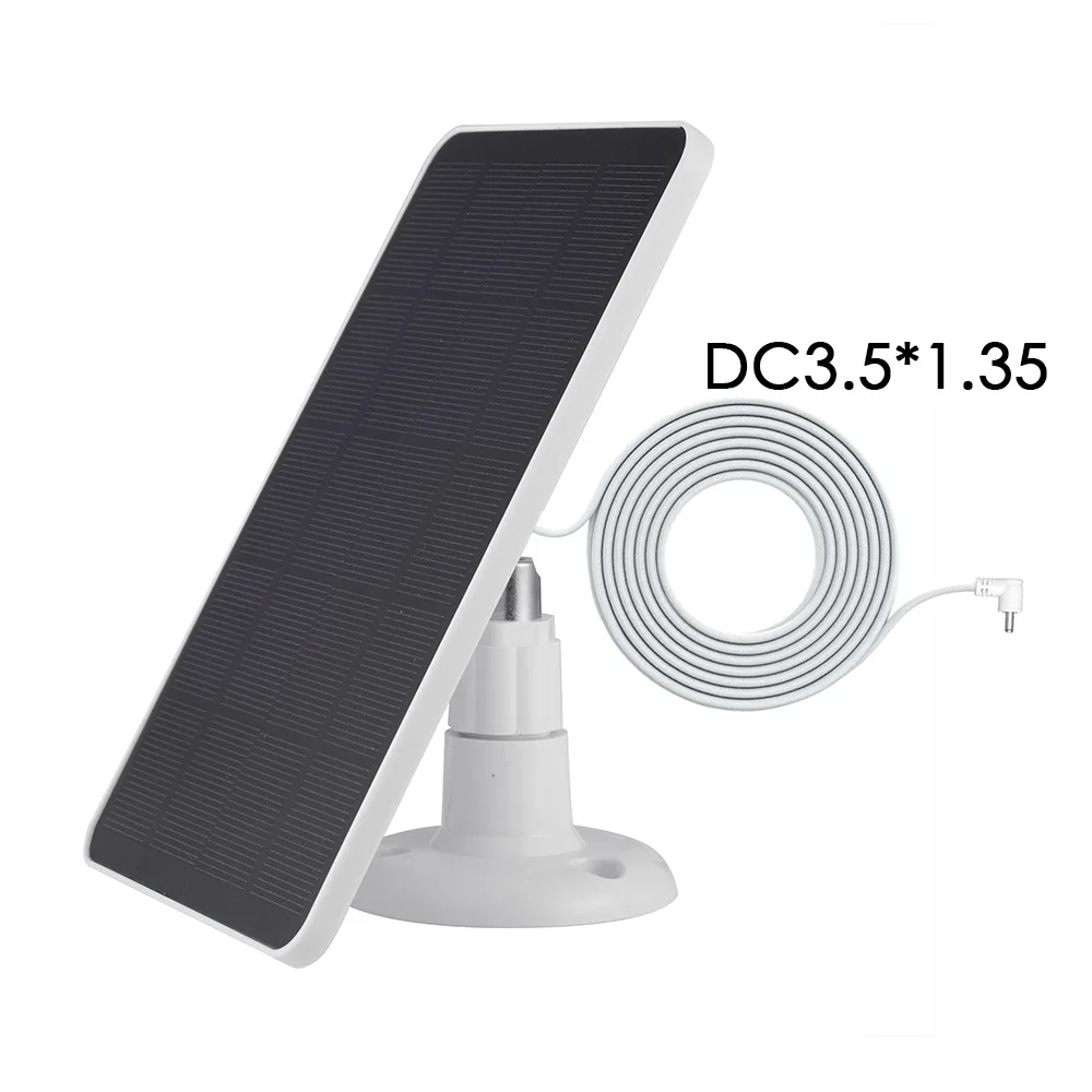 

20W Solar Panel DC3.5x1.35-port Solar Panel Charger IP65 Waterproof 360 Rotating Wall Mount Bracket for Outdoor Security Camera