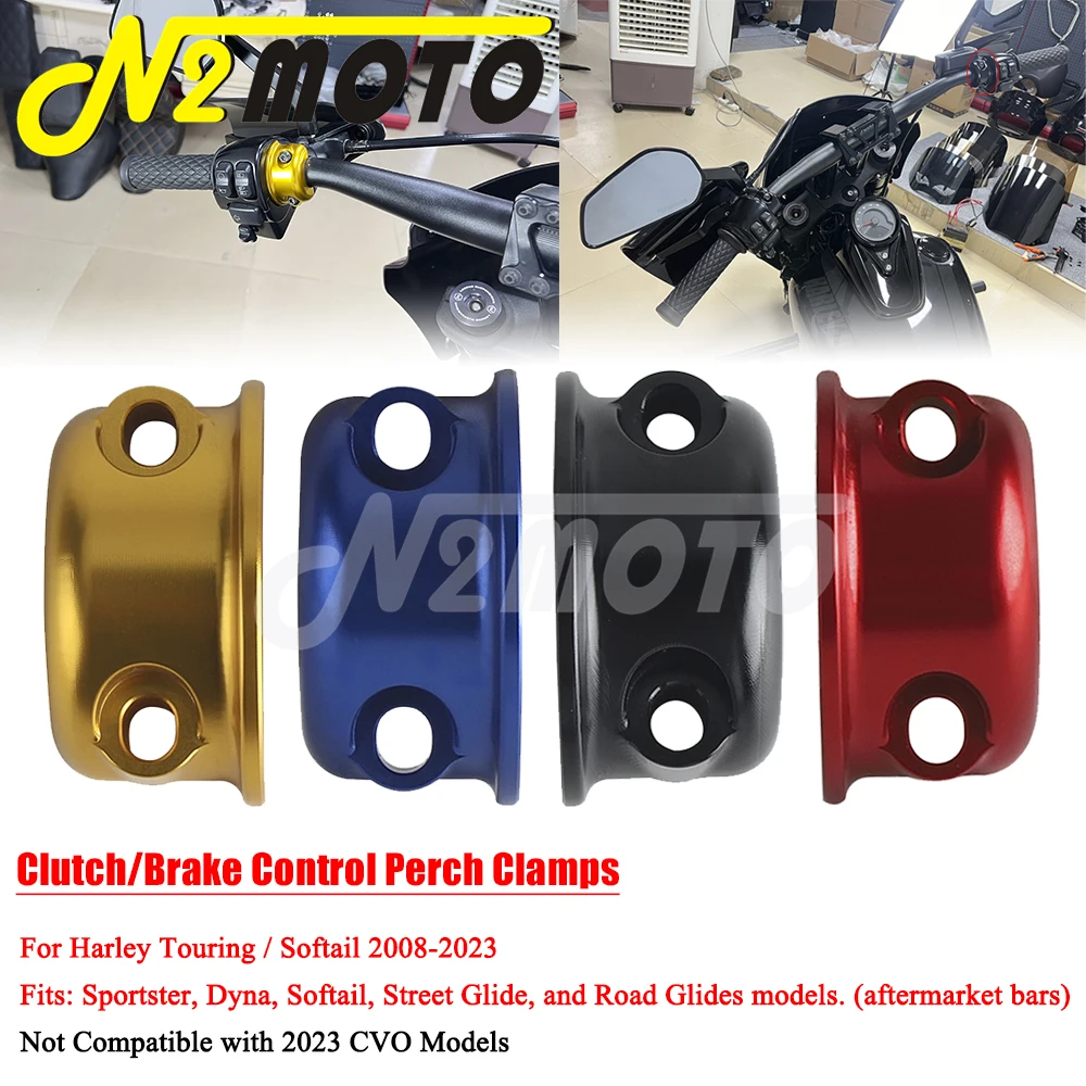 Moto Brake Master Cylinder Half Clamp Clutch Perch Control Clamps For Harley Touring Dyna Sportster Softail Street Road Glide