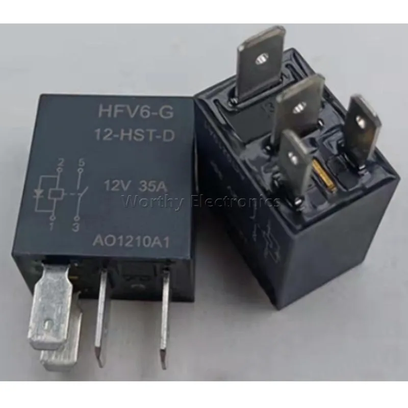 Free shipping  10pcs/lot HFV6-G/12-HST-D 12V 4PIN 35A Relay