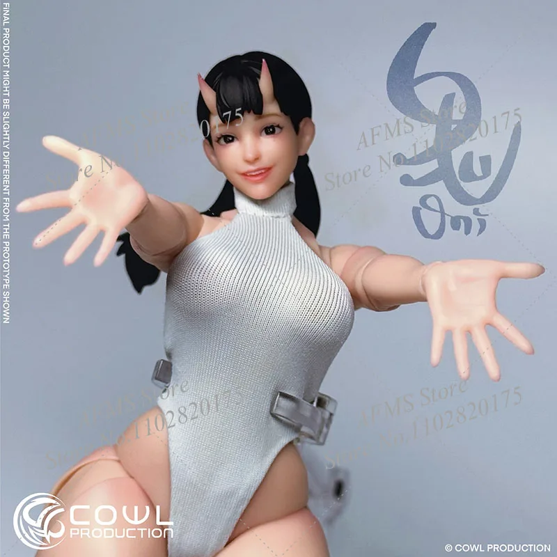 COWL PRODUCION CP01 Sammlerfigur im Maßstab 1/12, Geistermädchen mit beweglichen Augen, 6 Zoll flexibler Gelenk-Actionfiguren-Modellkörper
