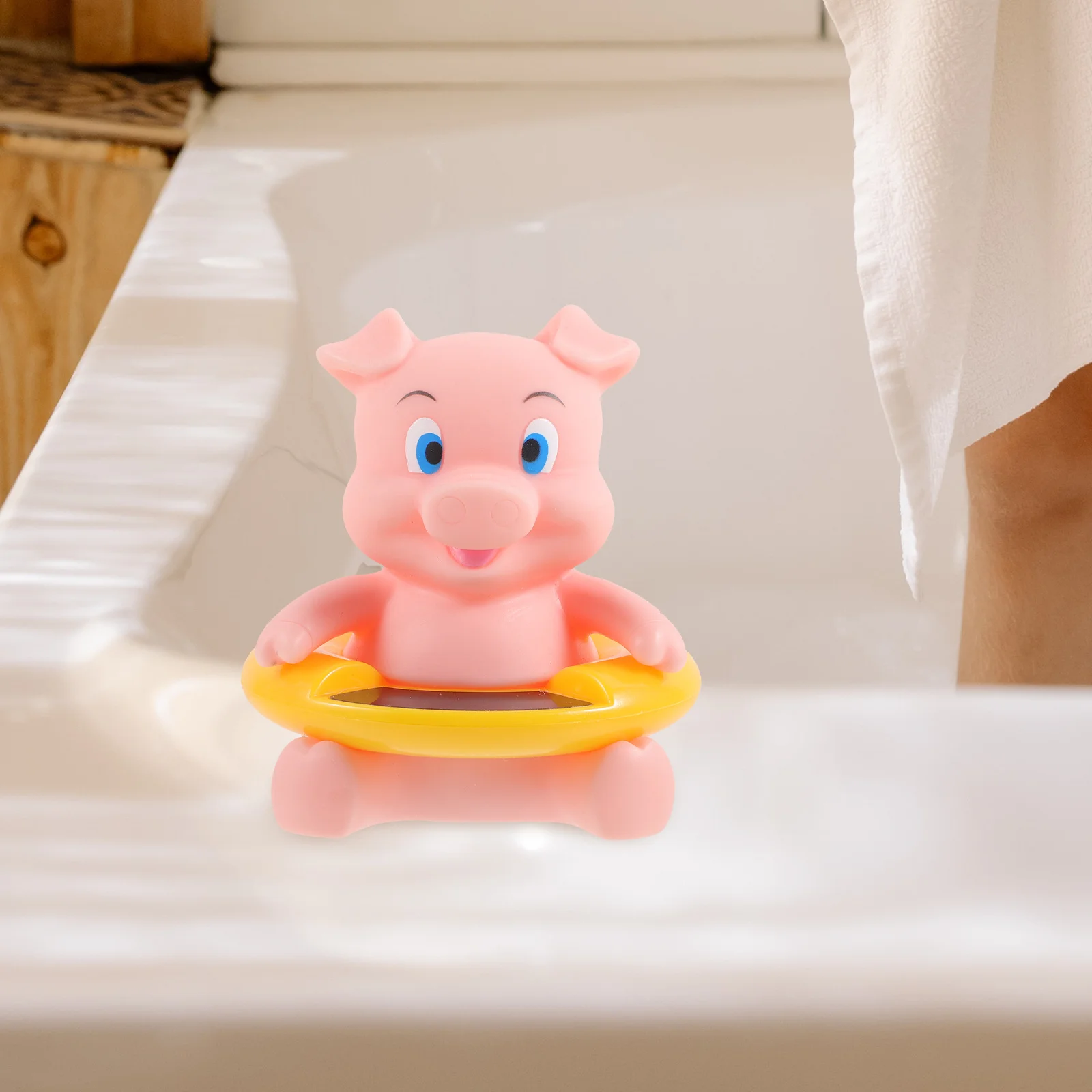 1 ชิ้น เครื่องวัดอุณหภูมิอิเล็กทรอนิกส์สำหรับอ่างอาบน้ำเด็ก ใช้ในห้อง วัสดุพลาสติกเพื่อการปกป้องสิ่งแวดล้อม ลอยน้ำได้ อเนกประสงค์