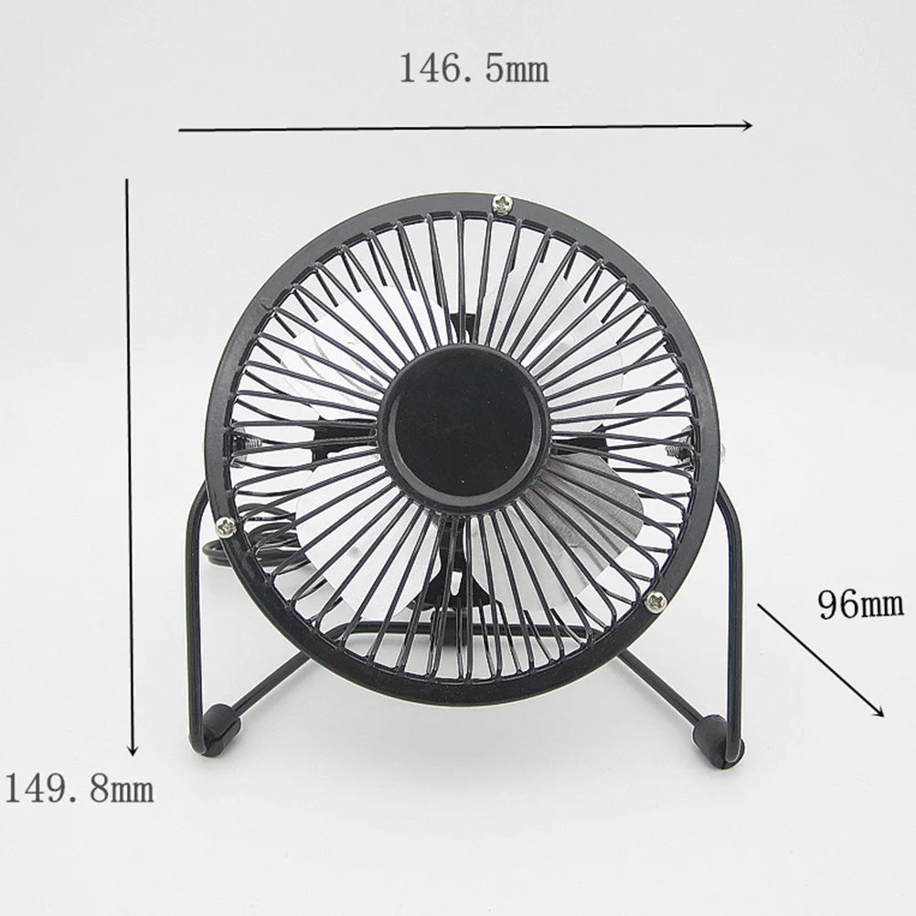 

USB Mini Table Fan 4 Inch Portable Adjustable Stand Aluminum Blades Metal Mesh Cooling for Office Dorm USB Fan