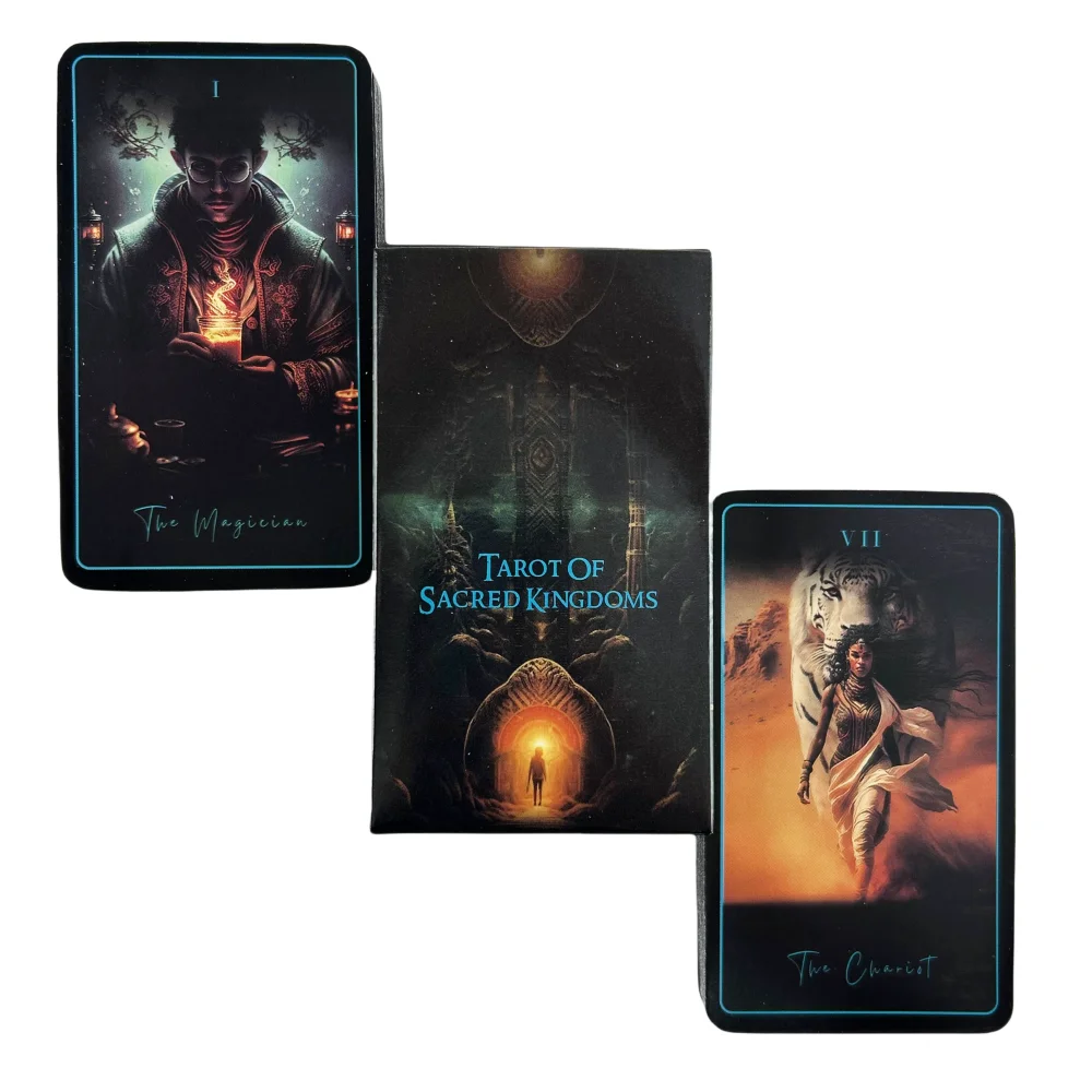 Tarot of Sacred Kingdoms Cards A 78 Deck Oracle English Divination Edition Borad Playing Games