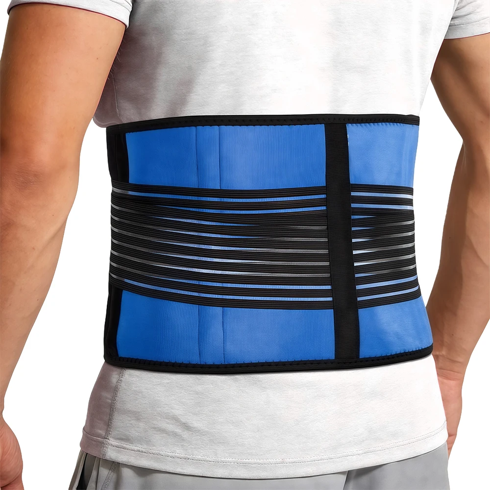 Große Größe S-6XL, verstellbarer Neopren-Taillengürtel mit doppelter Zugkraft, Taillengürtel für den unteren Rücken, Rückenstütze, Übungsorthese für Männer und Frauen