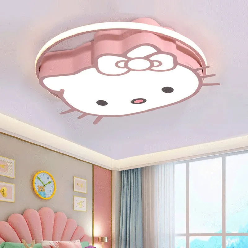 Pink Kitten Ceiling Lights Cute Children's Room Girl Bedroom Light Minimalist Warm Baby Room Princess Room Cat Cat Ceiling Lamps