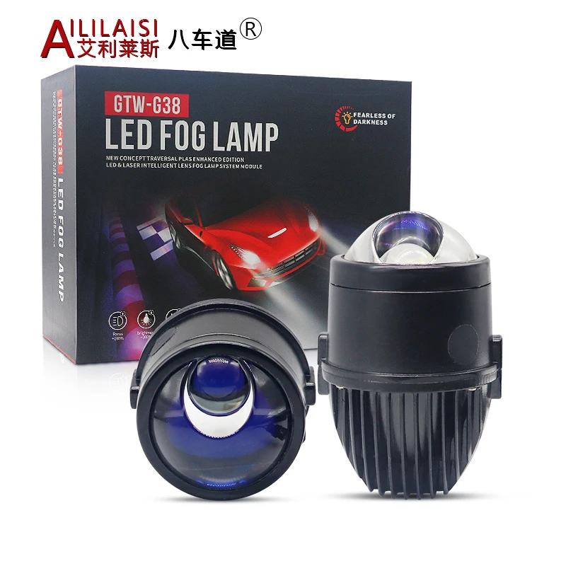 2.0inch Lase Front Fog Lamp Projector Driving LED for Universal Toyota Modern Buick Mazda Nissan Motorcycle Truck Ford Raptor