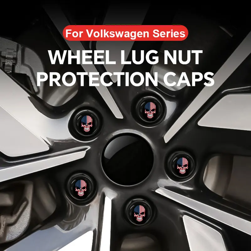 

20PCS Car Tire Nut Caps For Volkswagen Passat Golf Lamando Bora POLO Teramont CC Tiguan T-Roc Taylor Car Wheel Caps Bolts