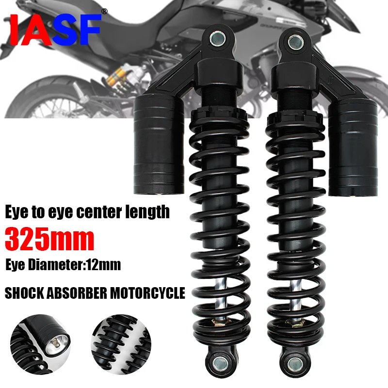 Motorcycle 325mm Shock Absorber Air Protection Falling Motor Dirt Bike Scooter Quad ATV VVT Shocks Absorbers Spring Suspension