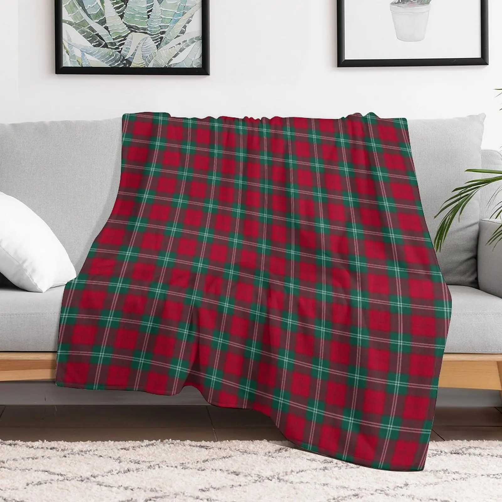 Lennox District Tartan Throw Blanket Decorative Beds Plaid for babies Moving Blankets