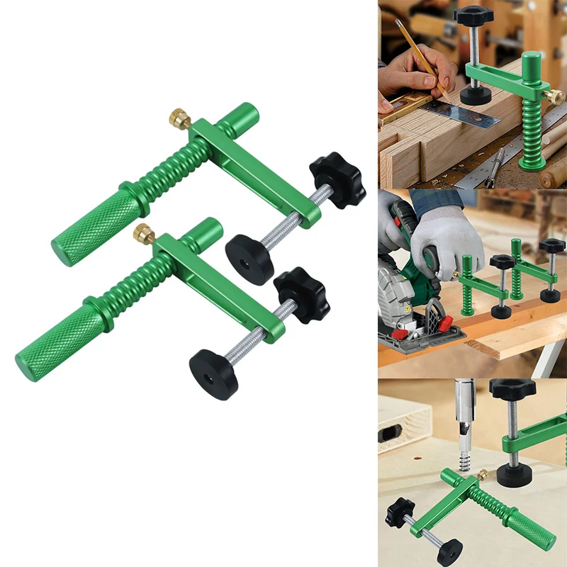 2Pcs Bench Dog Clamp,Dog Hole Clamps For Woodworking, Adjustable Aluminum Alloy Quick Acting Dog Clamp