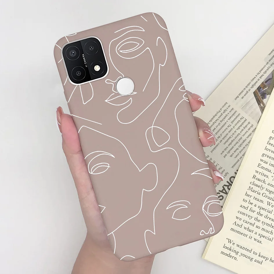 For OPPO A15 A15S A35 A 15 S A 35 Phone Case Cute Bear Flower Silicone Bumper Soft Back Cover For OPPO A15  CPH2185 Funda Capa