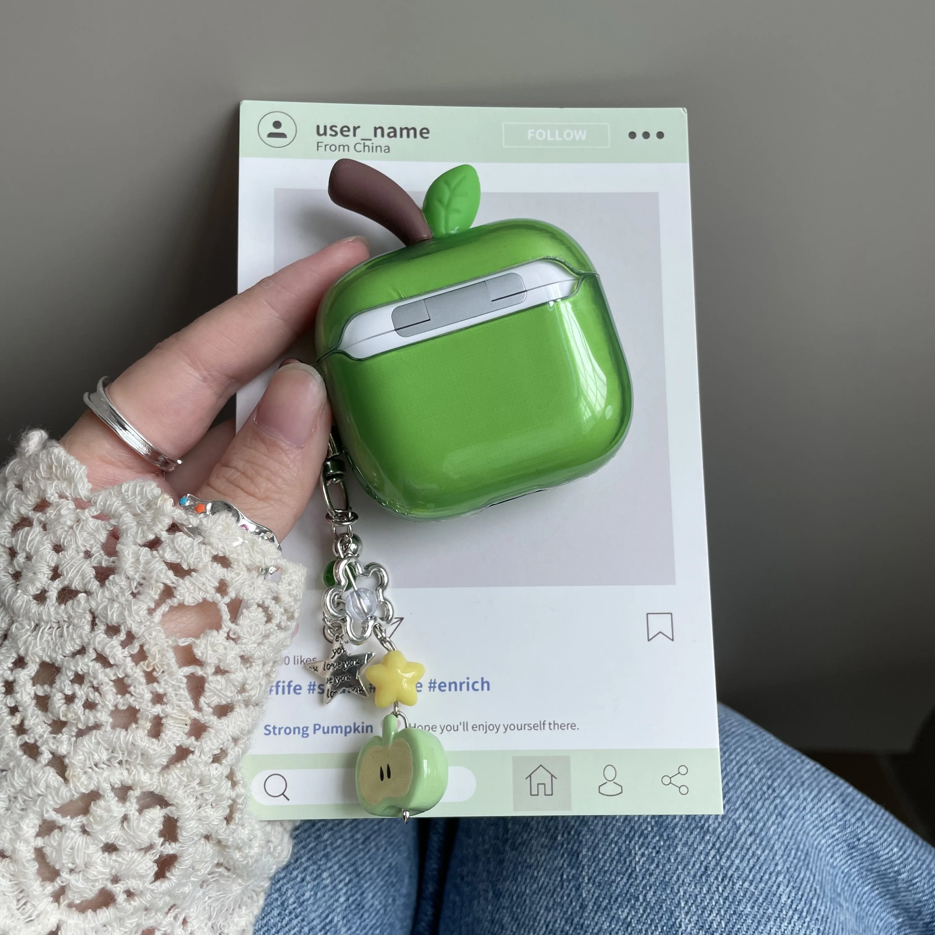 شفافة الأحمر الأخضر أبل حقيبة سماعة الاذن ل AirPods 1 أو 2 3 4 Pro 2 3 Air Pods AirPod Pro2 Pro3 لينة Imd لطيف غطاء قلادة