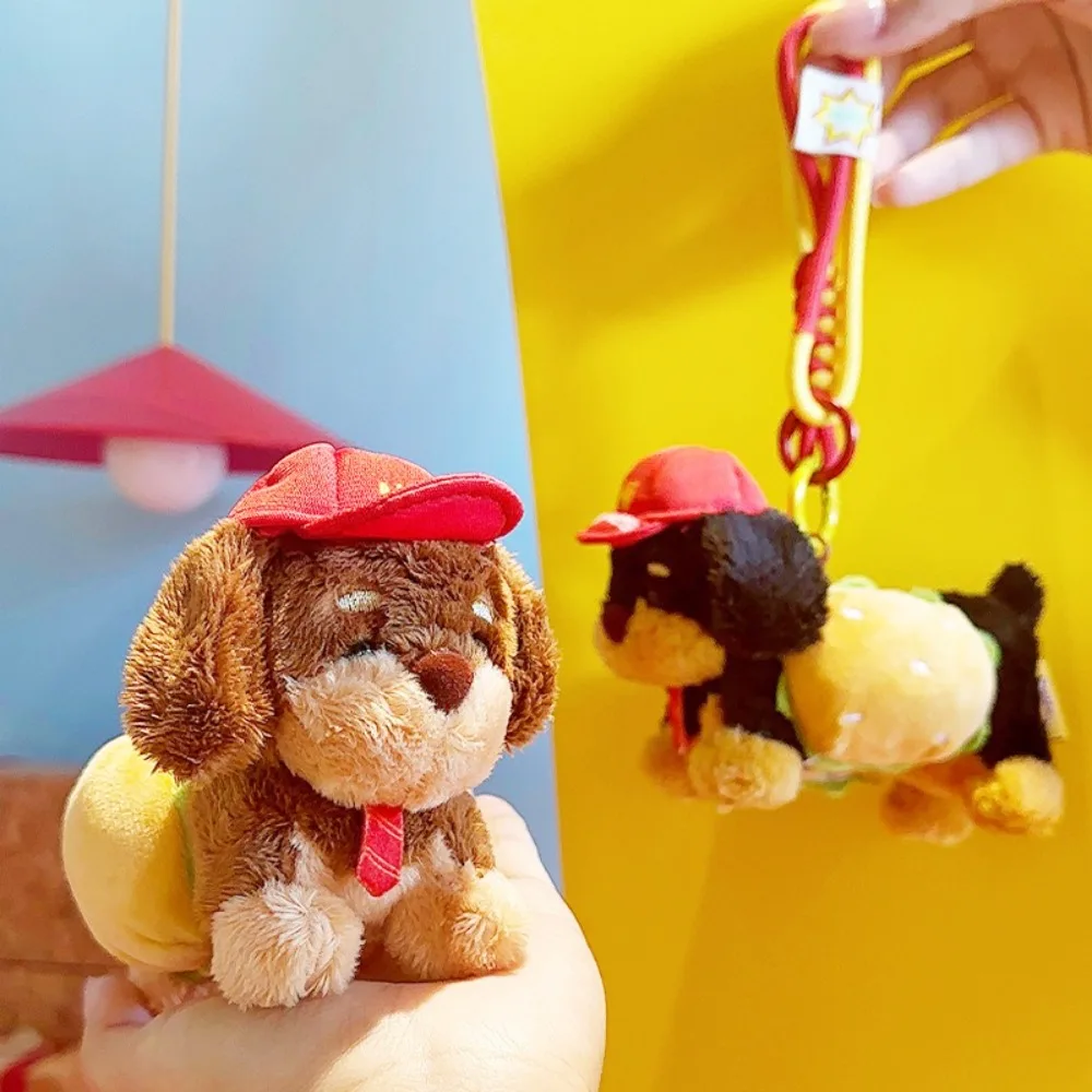 新しい毛皮のような子犬ダックスフント犬キーホルダーバッグペンダントクリエイティブぬいぐるみキーホルダー小銭入れ小型犬ペンダント